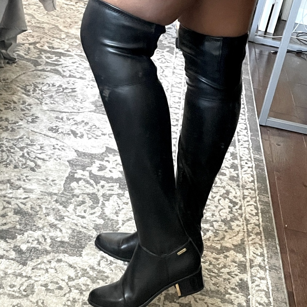 *Like New Calvin Klein Over the Knee leather boots
